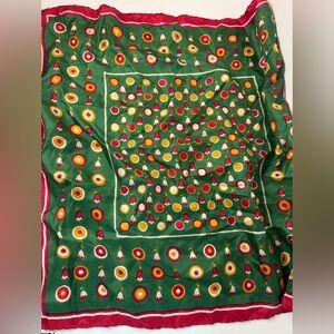 Vintage Saks Fifth Avenue Silk  Pattern Scarf 22"